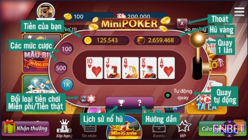 Mini Poker có cách chơi đơn giản và linh hoạt