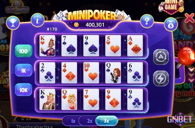 Luật chơi Mini Poker khá dễ hiểu cho người chơi