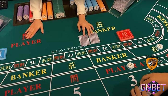 Cửa Banker và Player trên bàn casino