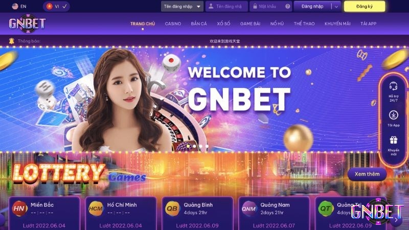 Gnbet - Nhà cái chơi xổ số và lô đề trực tuyến uy tín nhất hiện nay