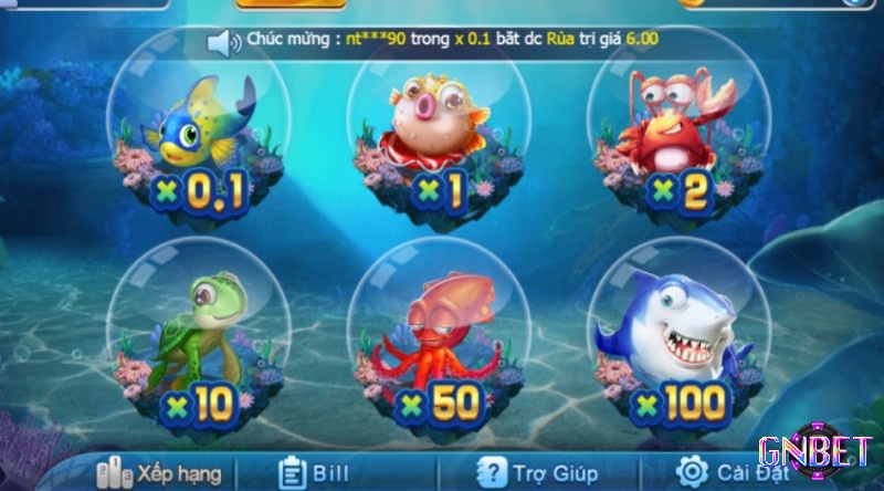 Các loại cá với đa dạng phần thưởng trong từng chế độ chơi