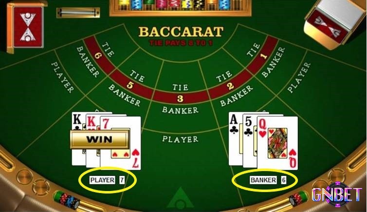 Việc xét điểm đóng vai trò quan trọng khi chơi đánh bài baccarat