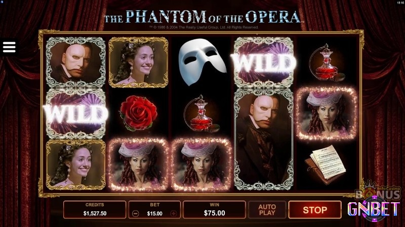 Các biểu tượng thưởng hấp dẫn giá trị cao trên Phantom of the Opera