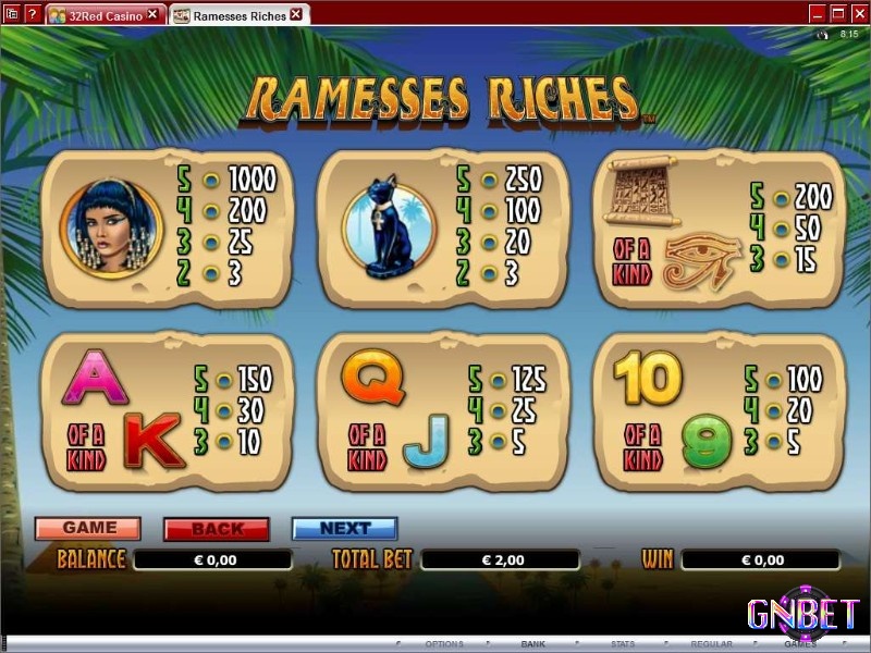 Game slot này có tổng cộng 10 biểu tượng thông thường